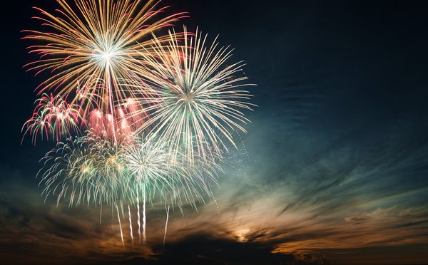 Purchased - Fireworks in sky