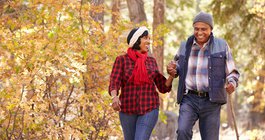 Purchased - Couple on a walk in fall