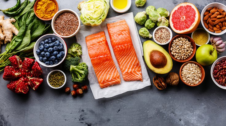 Healthy superfoods selection