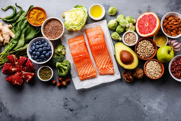 Healthy superfoods selection