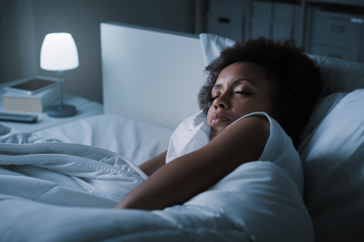 Limited - Woman sleeping in room with nightlight on