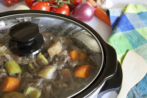 Slow cooker on counter