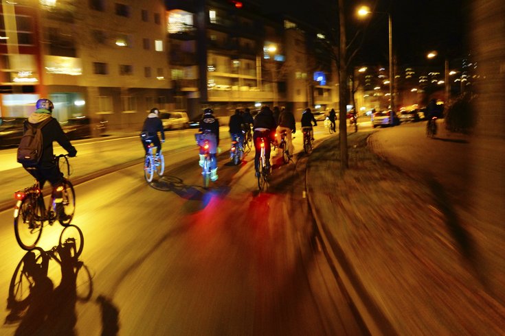 Bike cycling night
