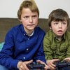 Boys playing video games 