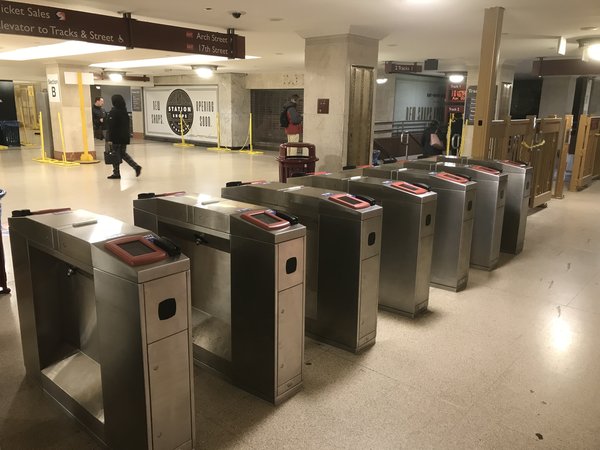 Turnstiles Suburban Station