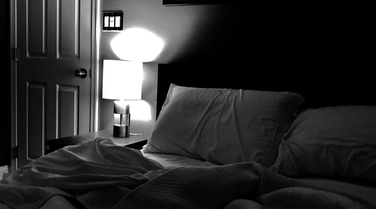 insomnia bedroom at night
