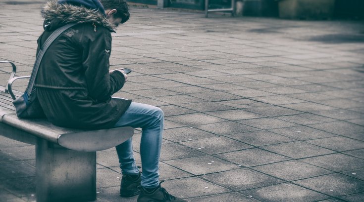 Person on a cell phone 