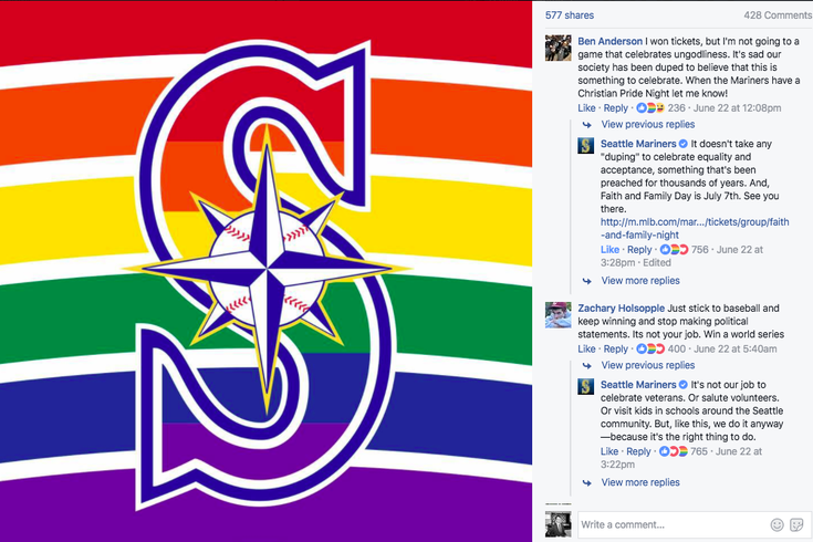 Mariners LGBTQ Facebook