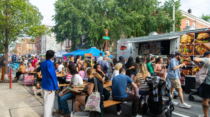 People enjoy Night Out on 9th: Night Market on South Street