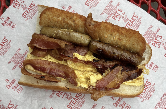 Pat's Steaks serving breakfast sandwiches, chicken cheesesteaks after ...