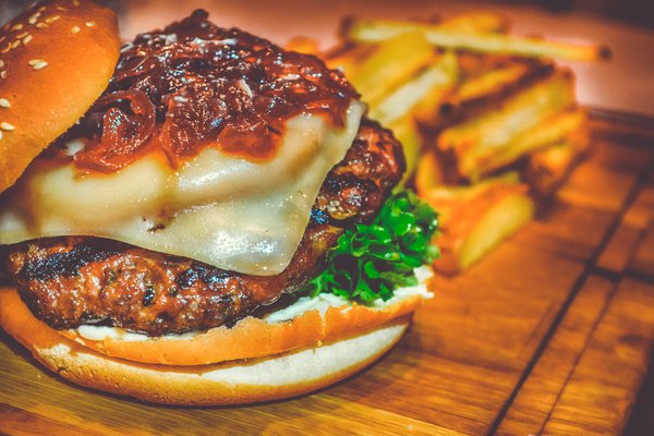 Fried food - burger and fries unhealthy