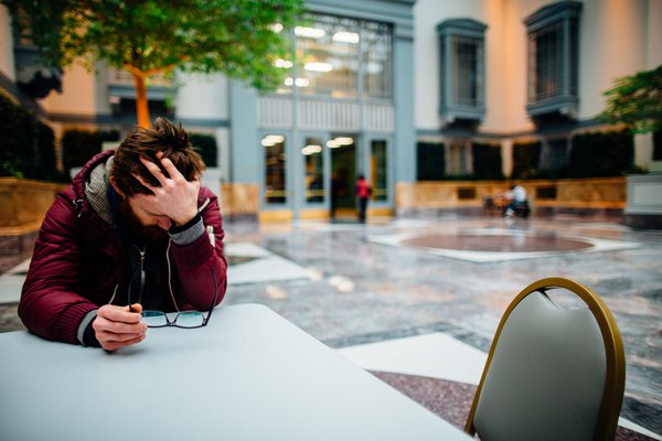 Person struggling with anxiety