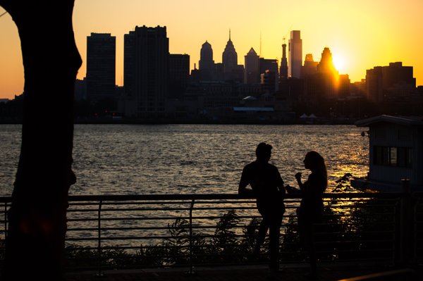 Phillyhenge sunset philadelphia