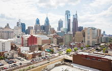 Philly skyline image during summer months