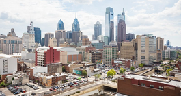 Philly skyline image during summer months