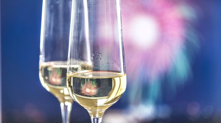 Champagne on New Year's Eve