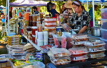 A vendor at Southeast Asian Market at FDR Park