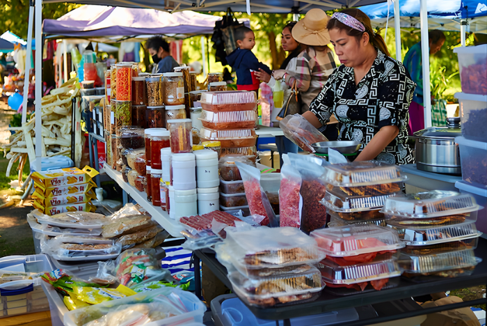 A vendor at Southeast Asian Market at FDR Park