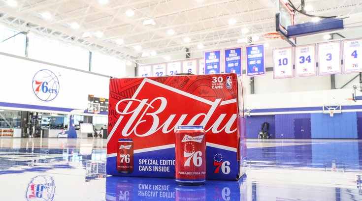 Budweiser Sixers cans 2019-20