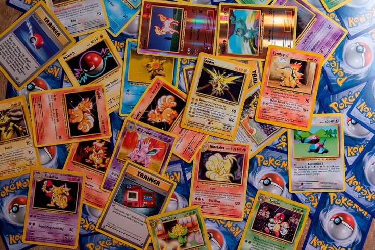 A pile of Pokemon Cards