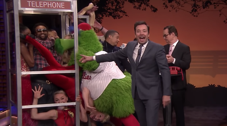 Jimmy Fallon Tonight Show Phillie Phanatic Phone Booth