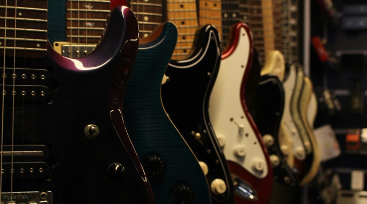 Guitar Show Stock Image