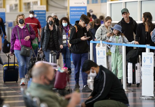 Girl with mask in airport