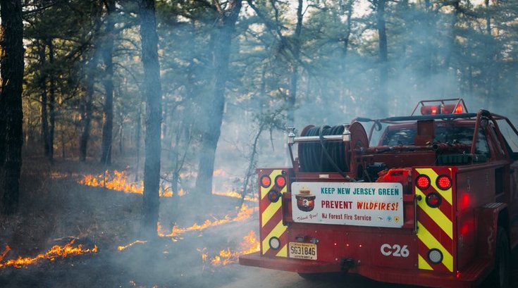 wildfire risk PA NJ