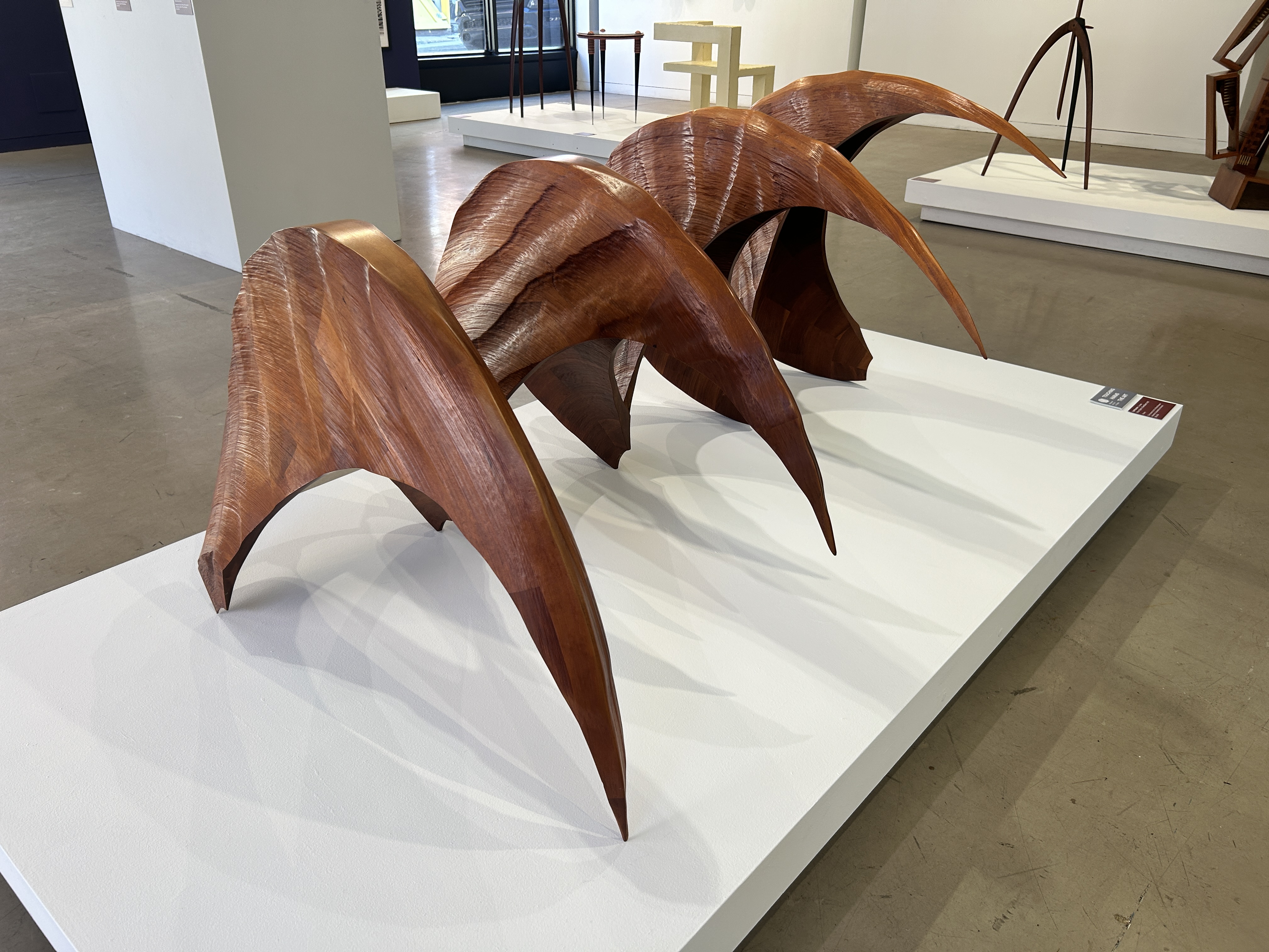 This massive wooden sculpture replicates the texture of sand. Its creator built an '80s machine to make it.