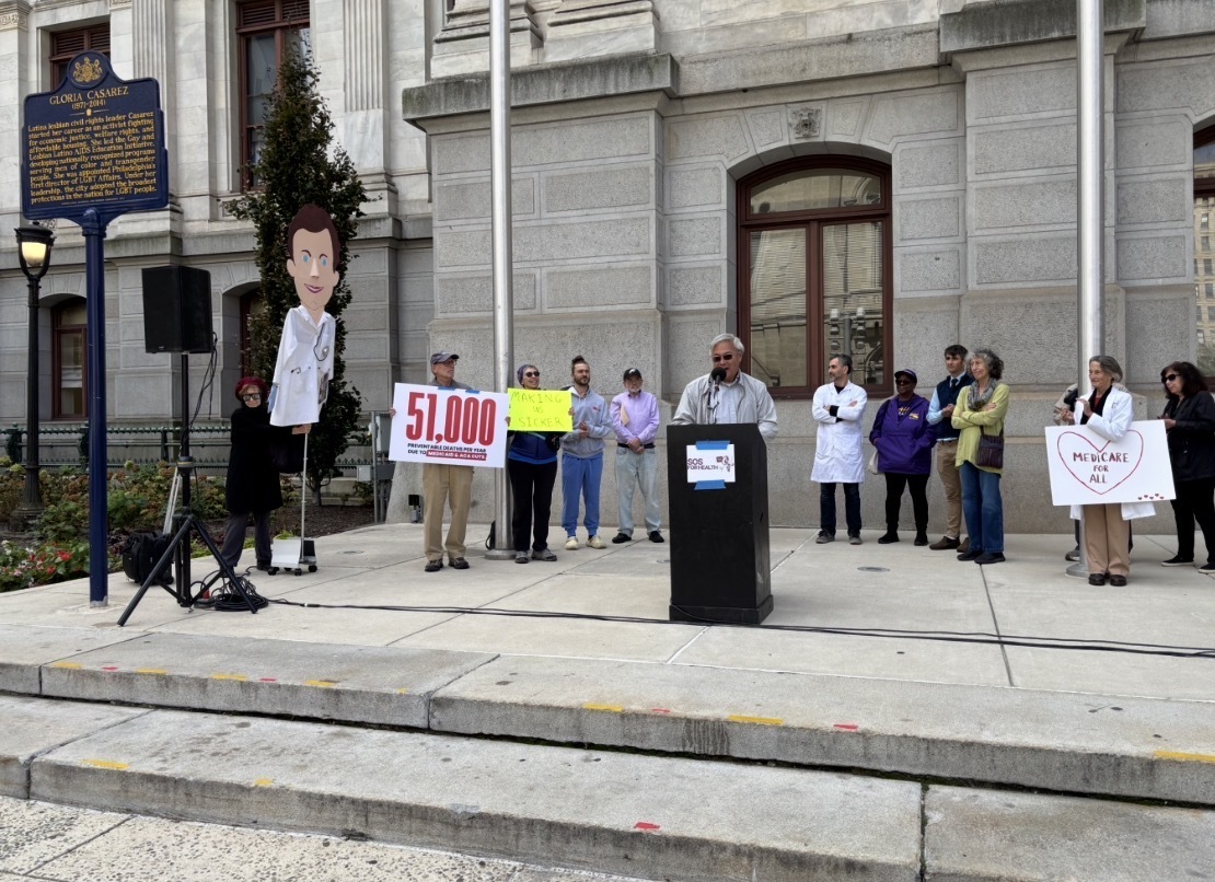 Trump's healthcare policy leaves more people uninsured and threatens hospitals' viability, protesters say