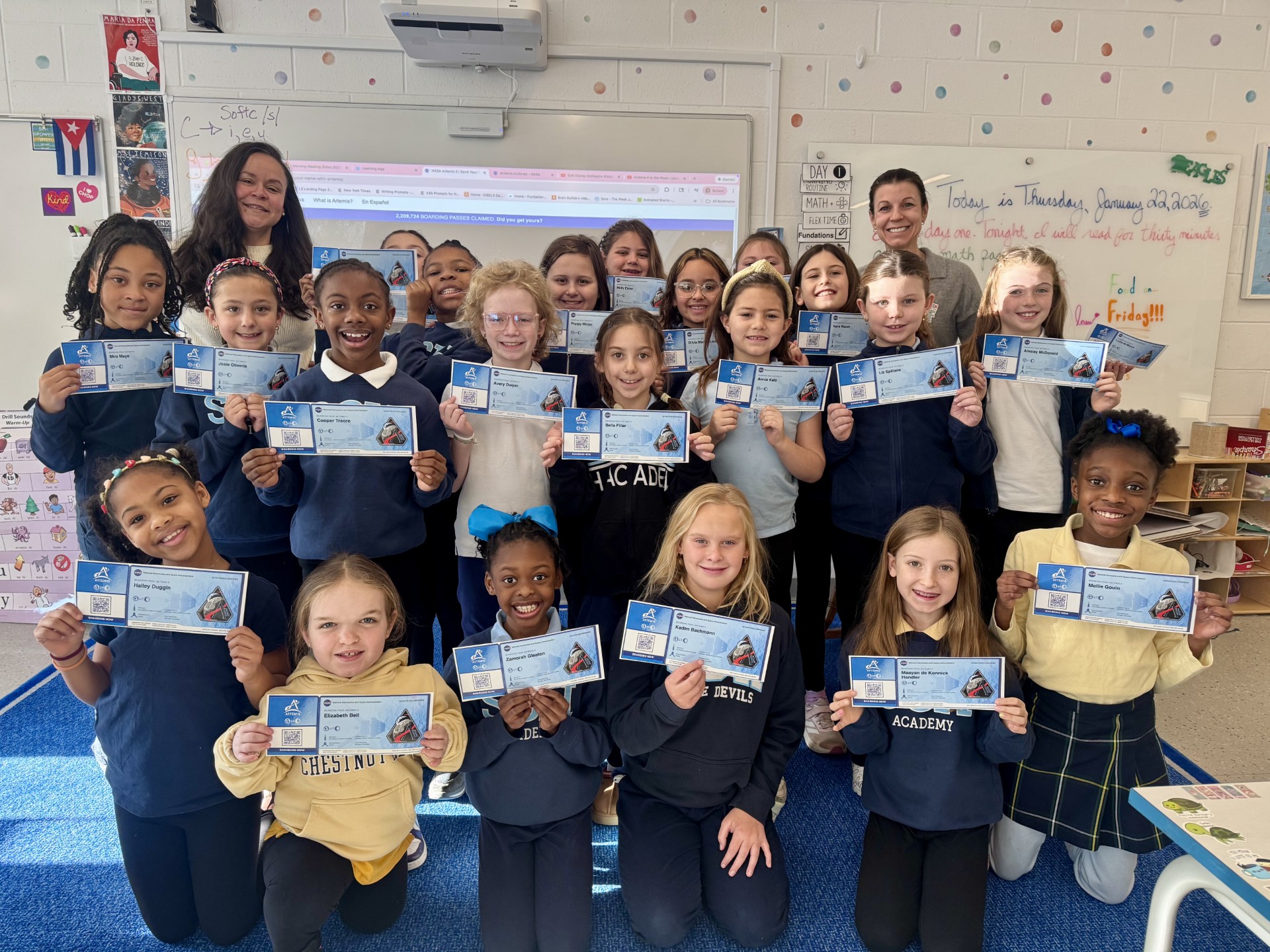 The Artemis II mission was extra special for these third graders in Chestnut Hill