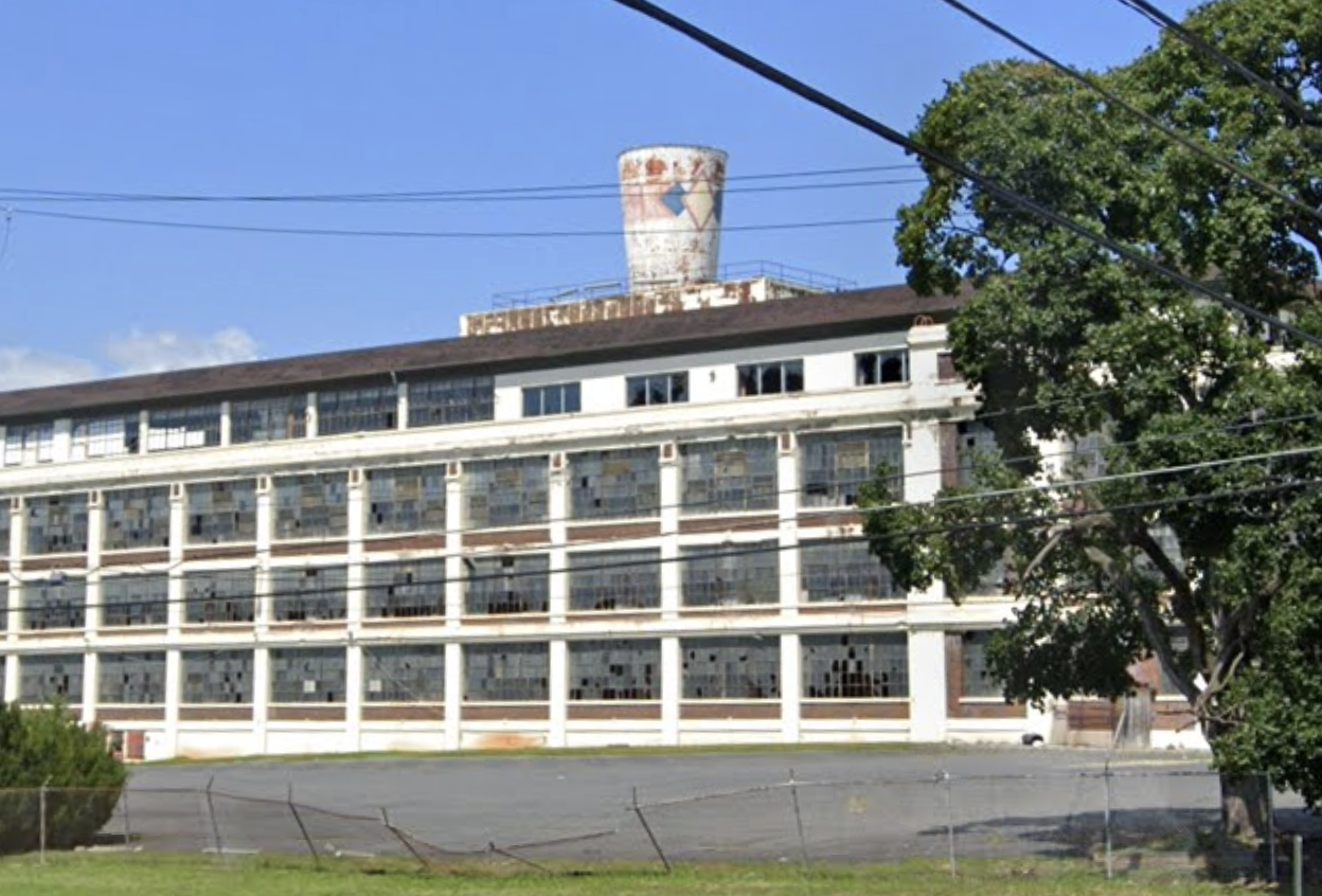 A 50,000 gallon Dixie Cup removed from roof of shuttered Lehigh Valley factory