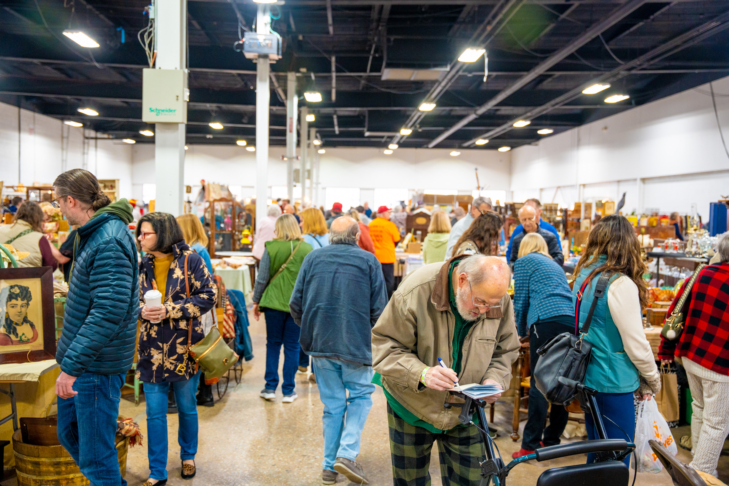 Hunt for mid-century furniture, estate jewelry, vintage clothing and more across nearly 100 booths at this Oaks antique fair