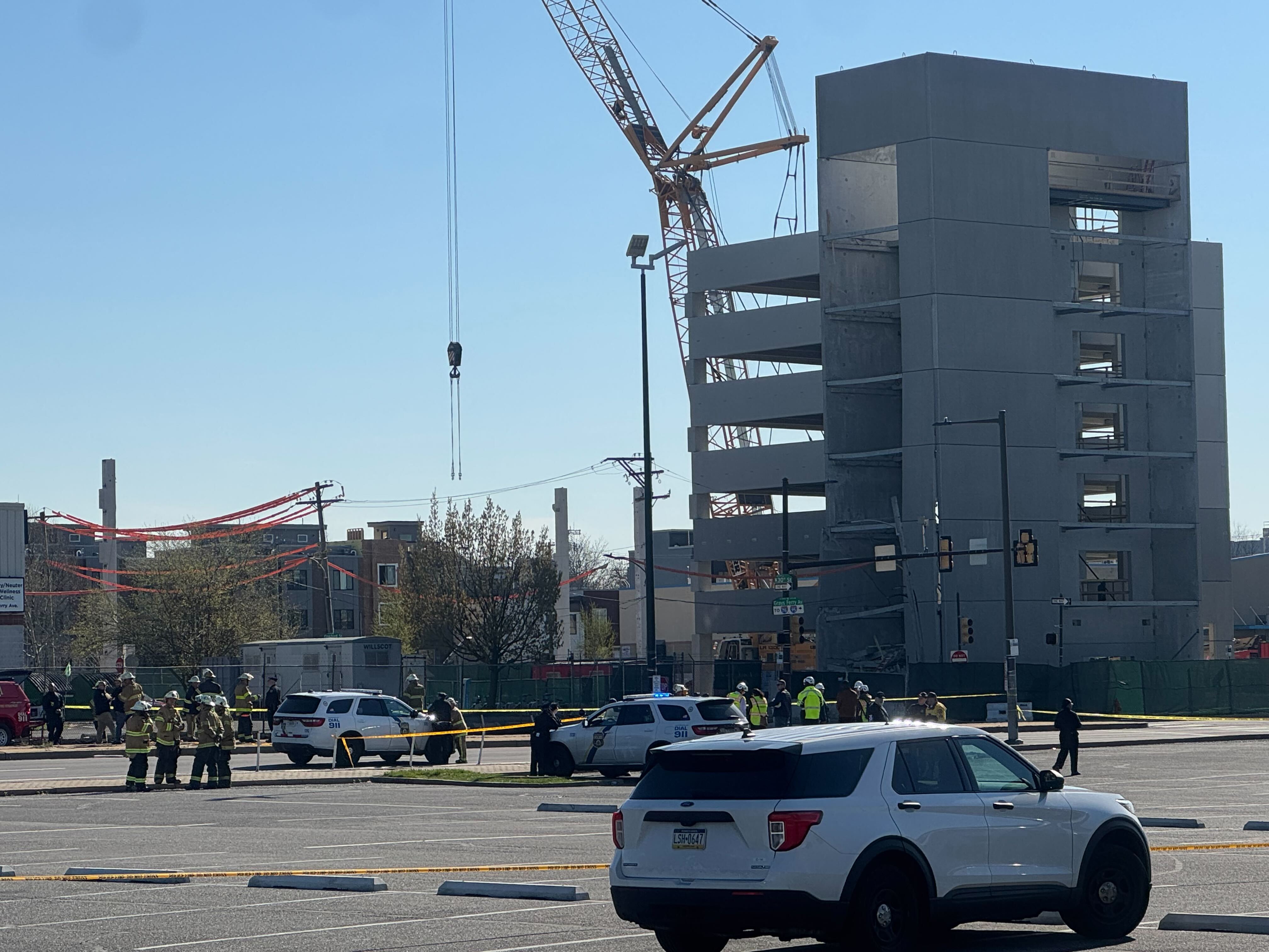 One man dead after parking garage partially collapses in Grays Ferry