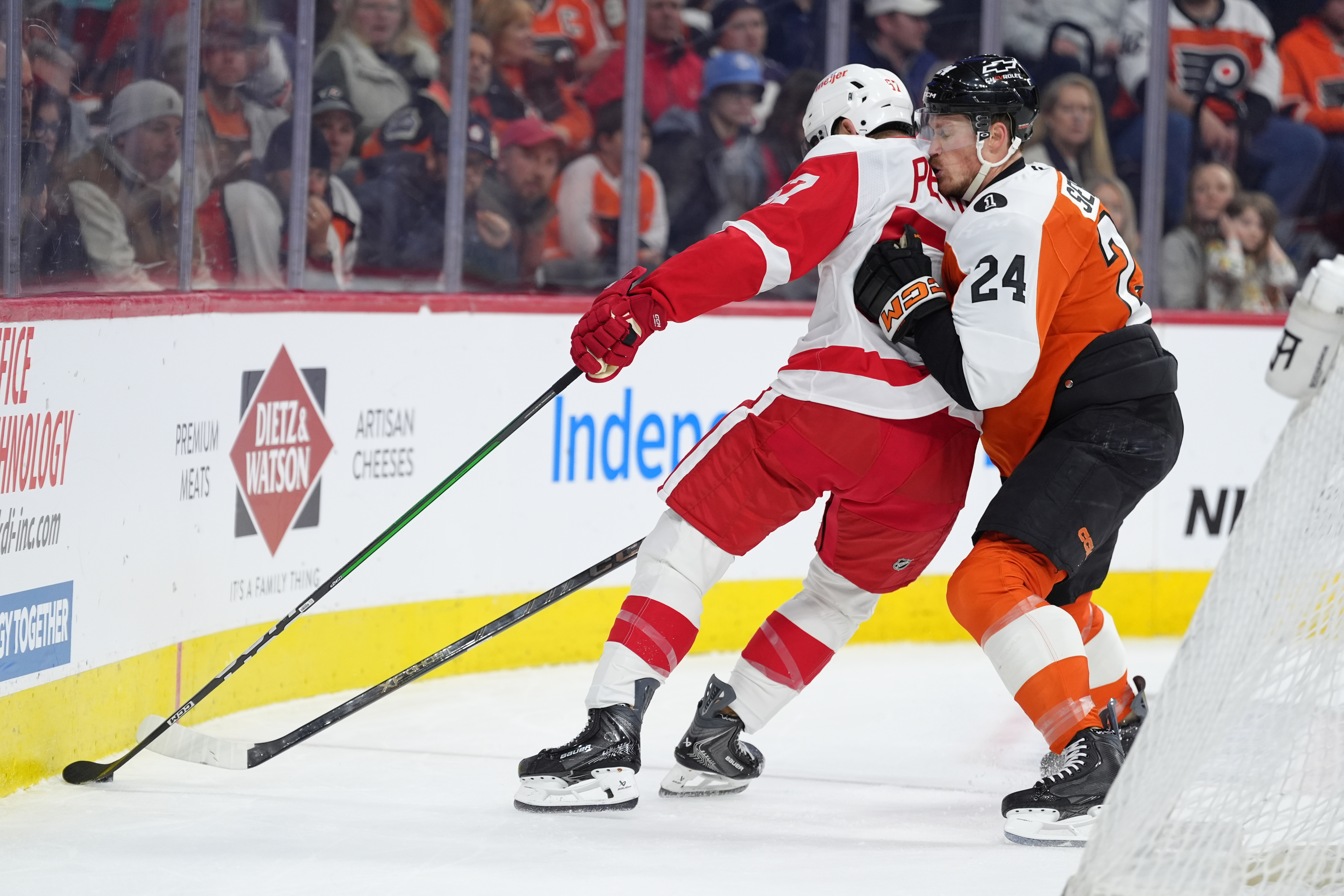 The Flyers skated hard, but into wall with loss to Red Wings