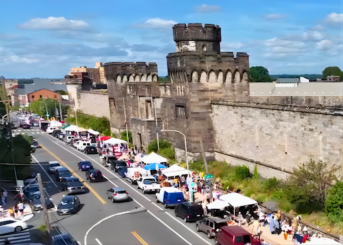 More than 150 vendors will fill the area around Eastern State Penitentiary for a vintage flea market